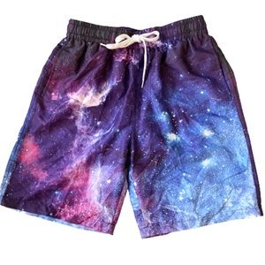 NWOT Nebula Galaxy swim trunks with mesh liner & pockets 12T